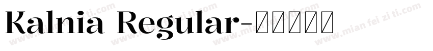 Kalnia Regular字体转换
